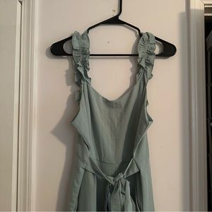 Sage Cropped Jumpsuit w/ Frill Straps